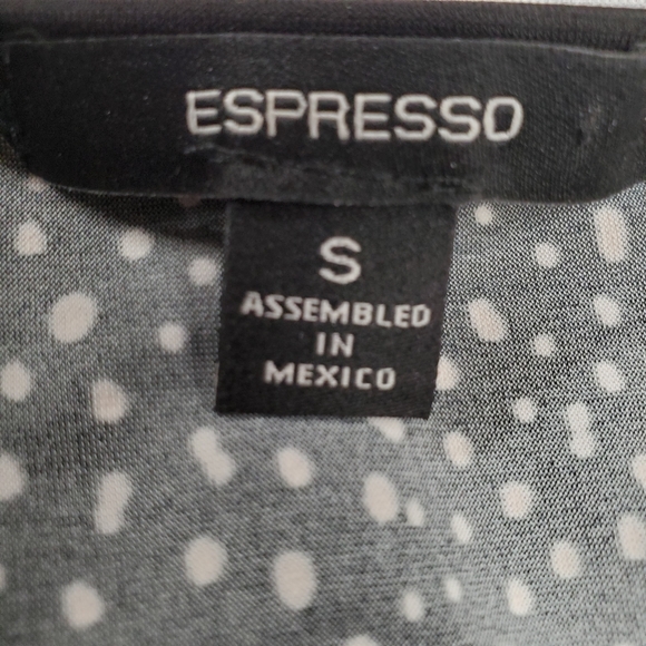 Espresso Black Dress with Polka Dots Lace Detail S - Picture 6 of 6